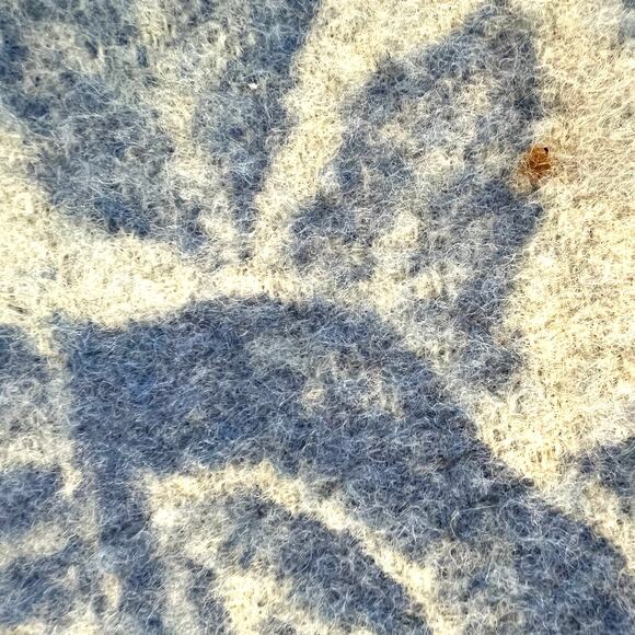 Vintage JC Penny Golden Dawn Rose Floral Brick Tan Reversible Wool Blanket - Picture 9 of 11